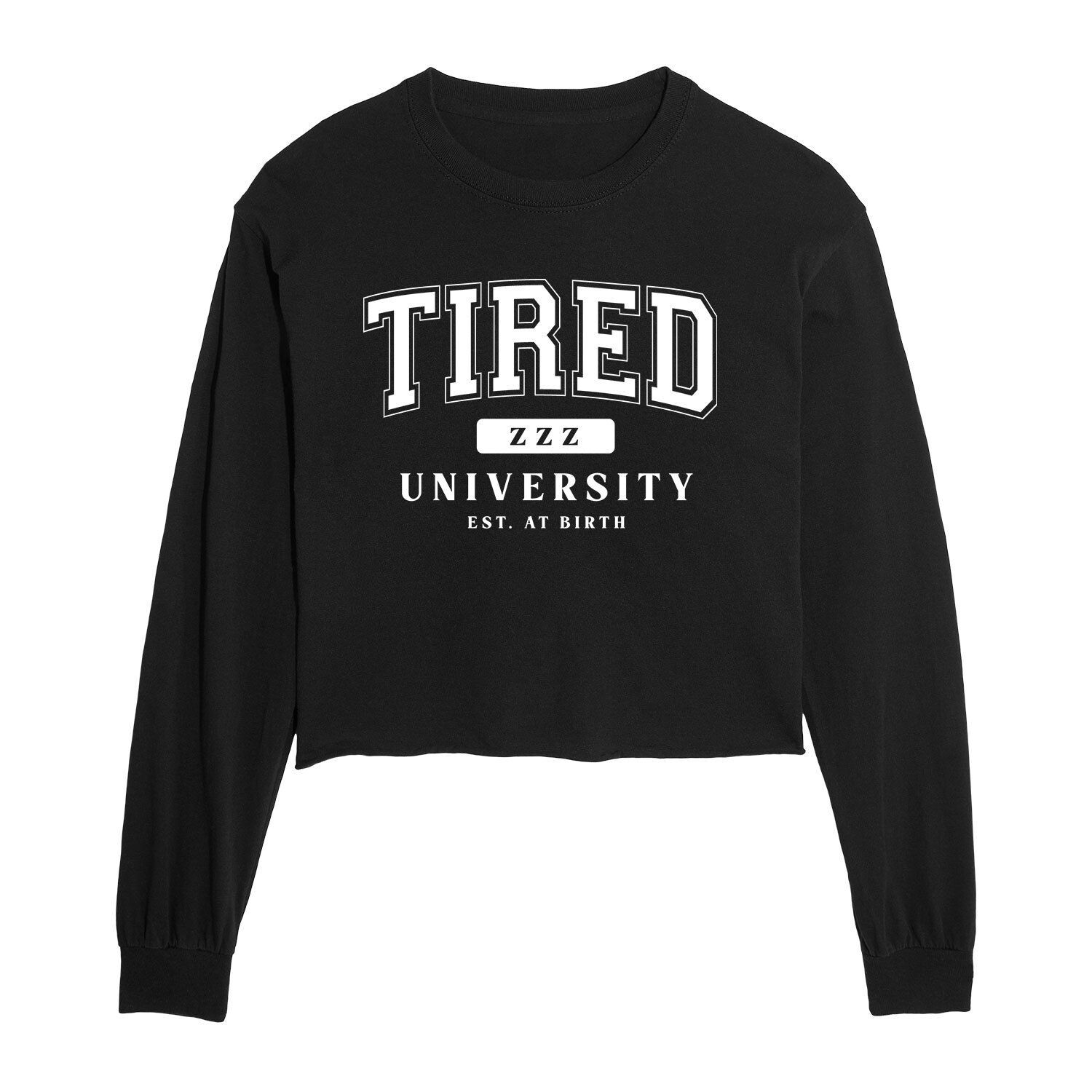 

Укороченная футболка с длинными рукавами для юниоров Tired University Licensed Character