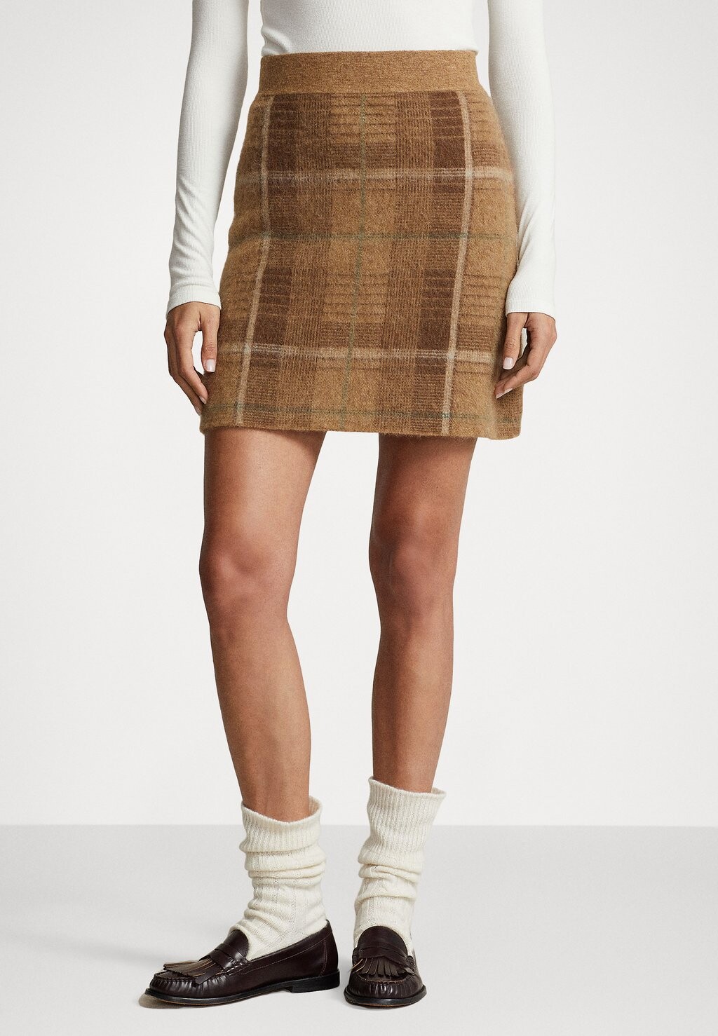 

Юбка Polo Ralph Lauren ПЛЕД МИНИ, цвет camel multi
