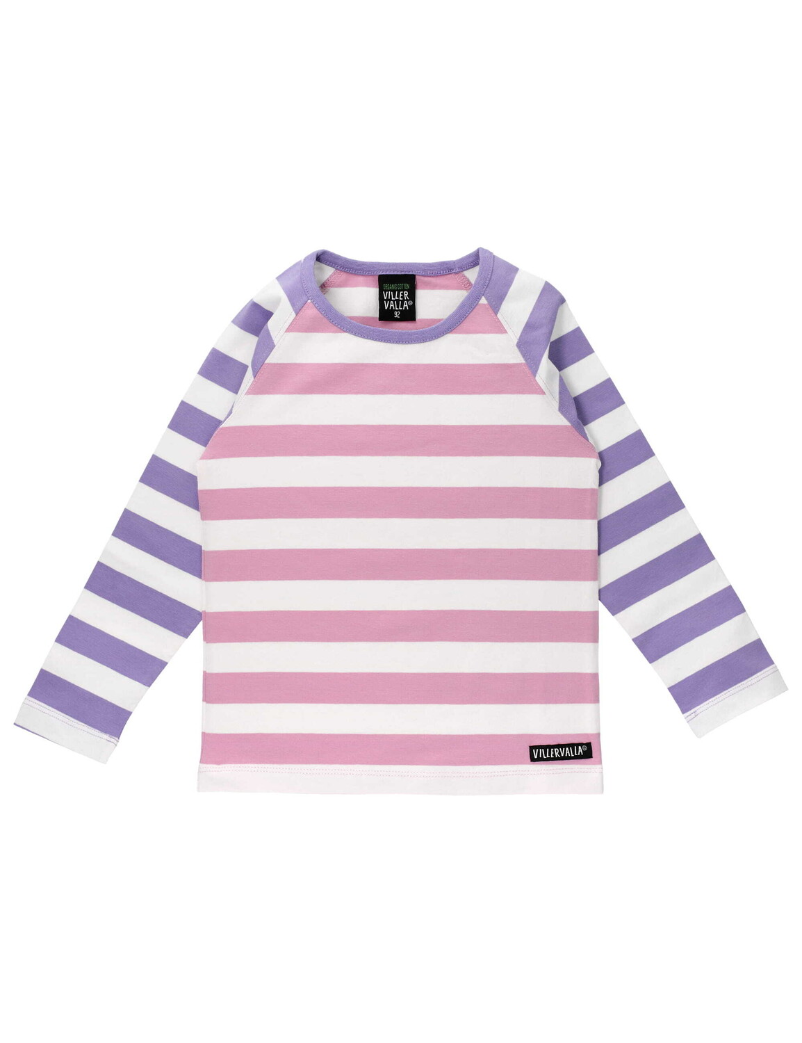 

Футболка Villervalla Langarm Stripes Lavender/Bloom, цвет weiß rosa lila