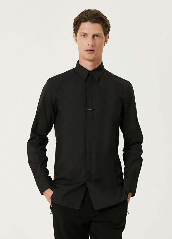 

Классическая черная рубашка с логотипом и узором Givenchy