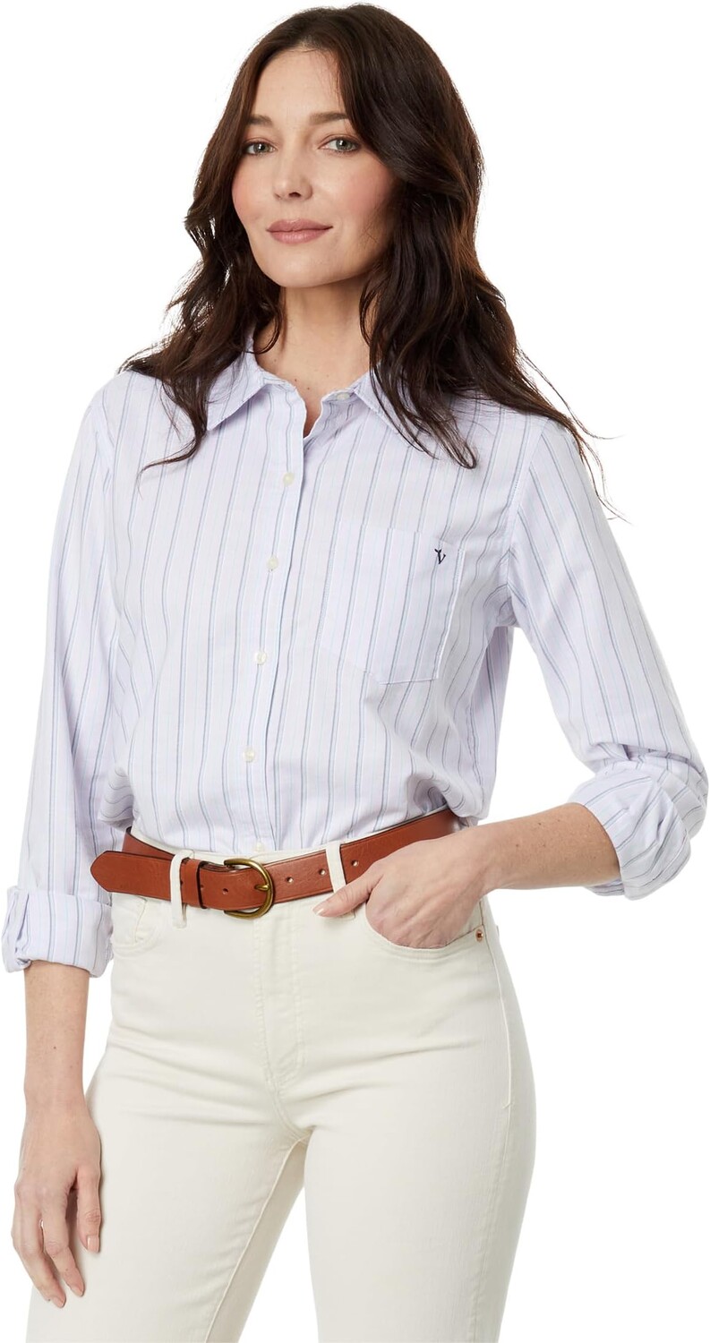 

Оксфордская классическая рубашка на пуговицах Vineyard Vines, цвет Stripe/Iris