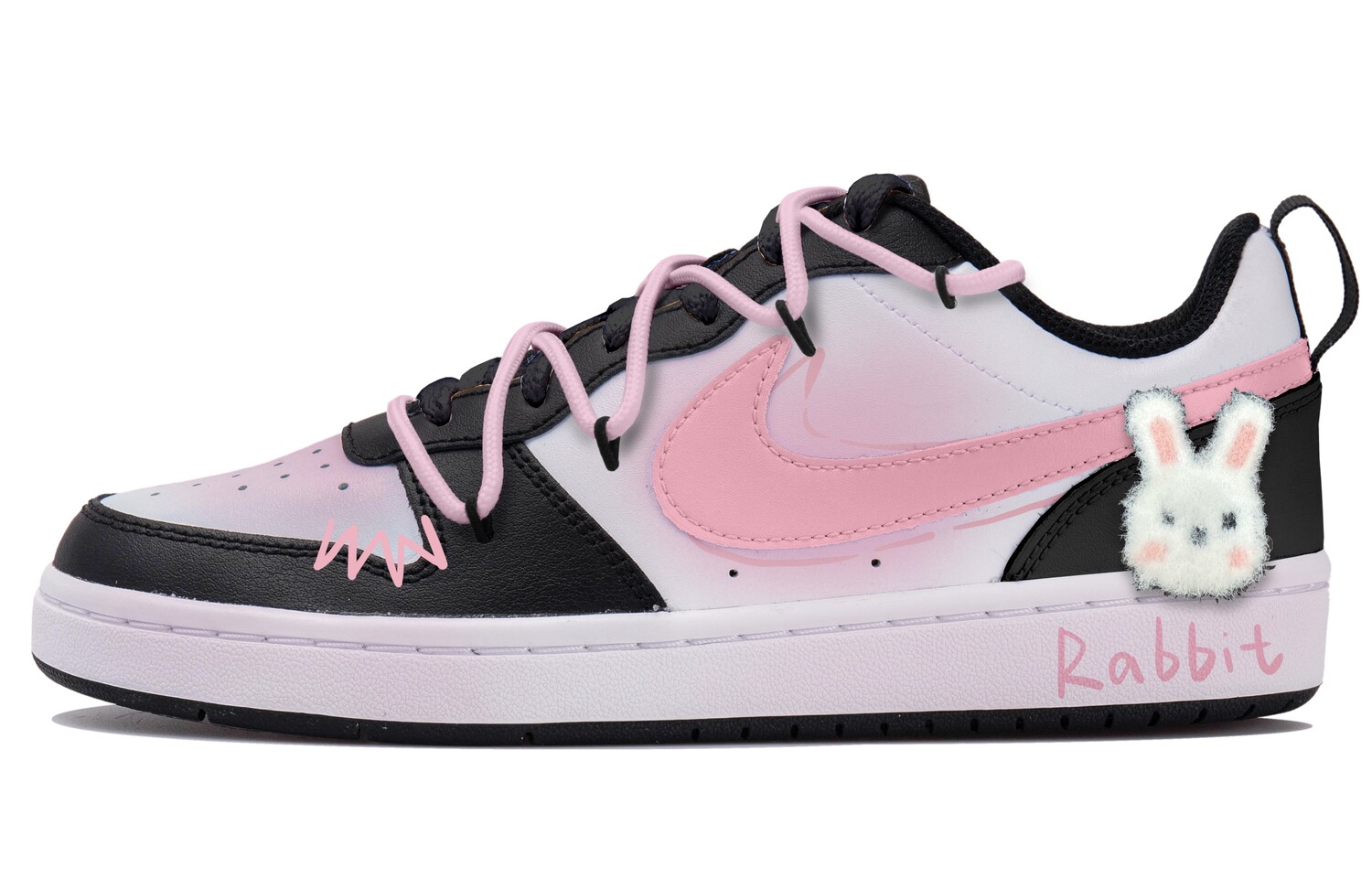 

Кроссовки Nike Court Borough 2 Skateboarding Shoes Women's Low-top Black/pink, черный/розовый