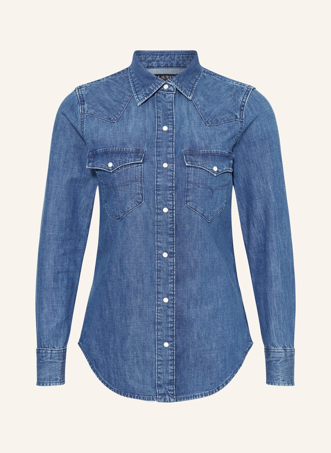 

Джинсовая блузка Lauren Ralph Lauren, синий