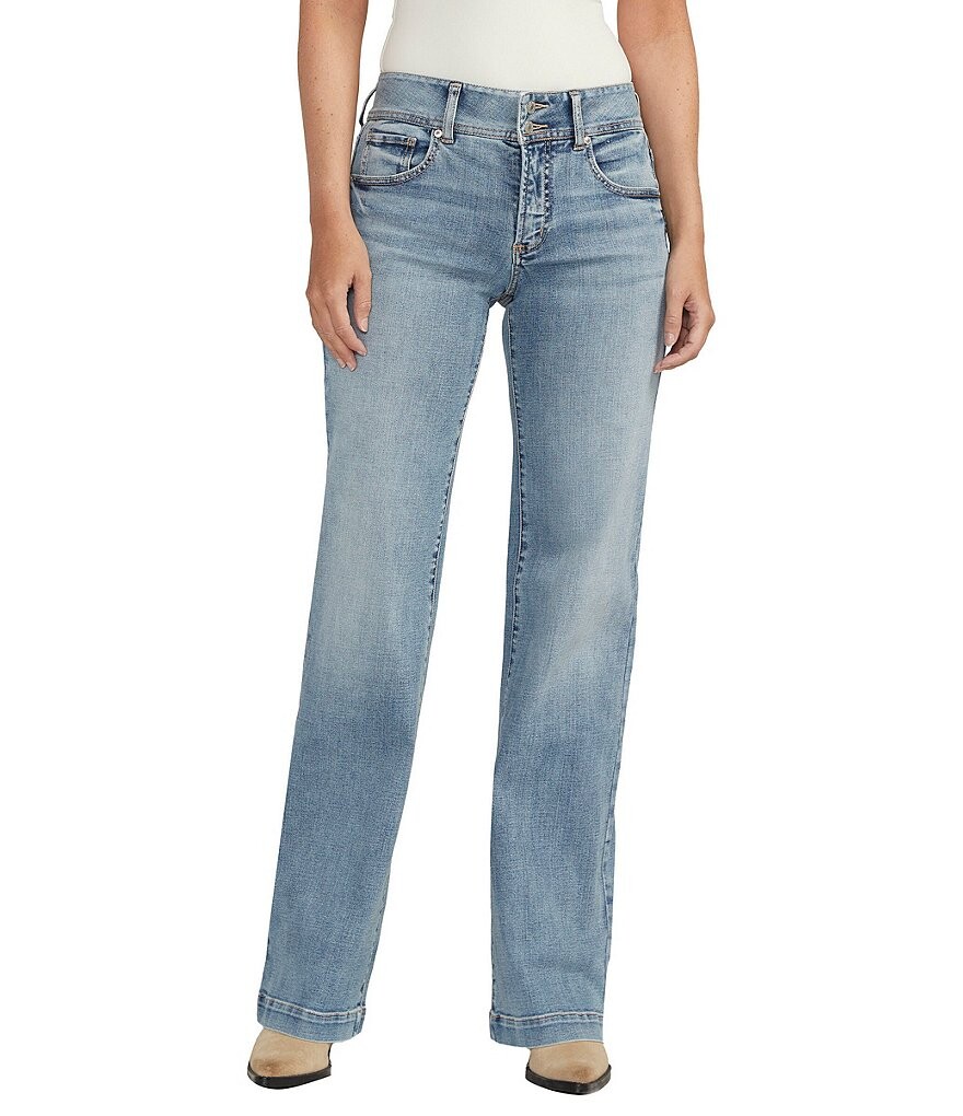 

Джинсы-брюки Power Stretch Power со средней посадкой Silver Jeans Co. Suki, синий