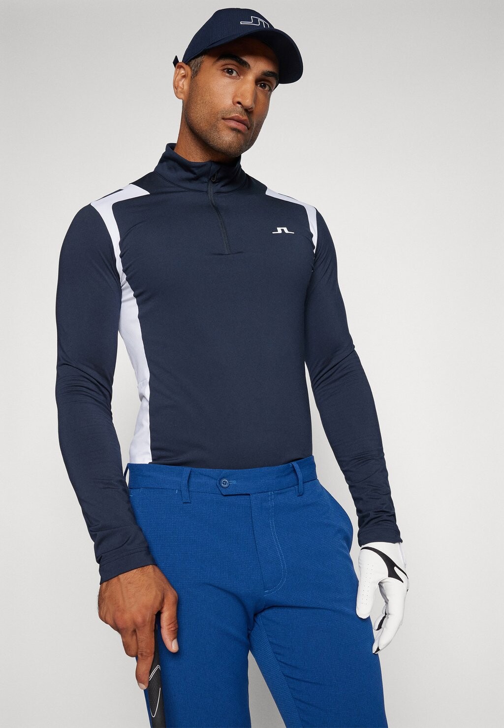 

Топ с длинными рукавами LUKAS QUARTER ZIP MID LAYER J.LINDEBERG Sports, темно-синий