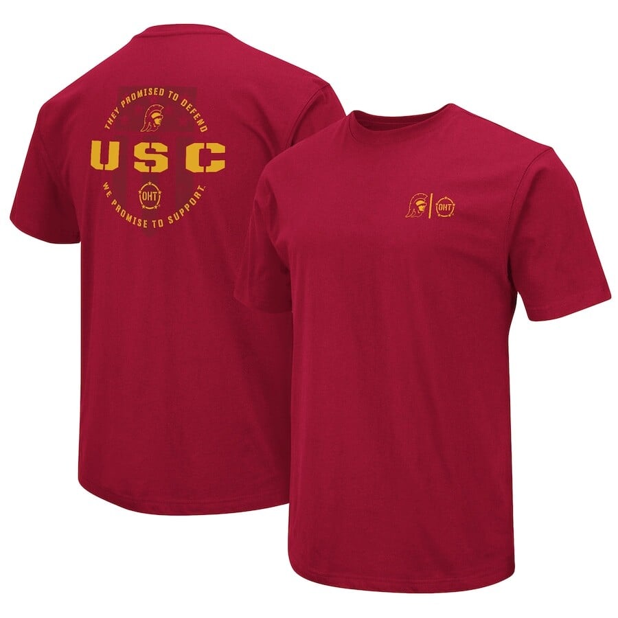 

Футболка с коротким рукавом Colosseum Usc Trojans, кардинал