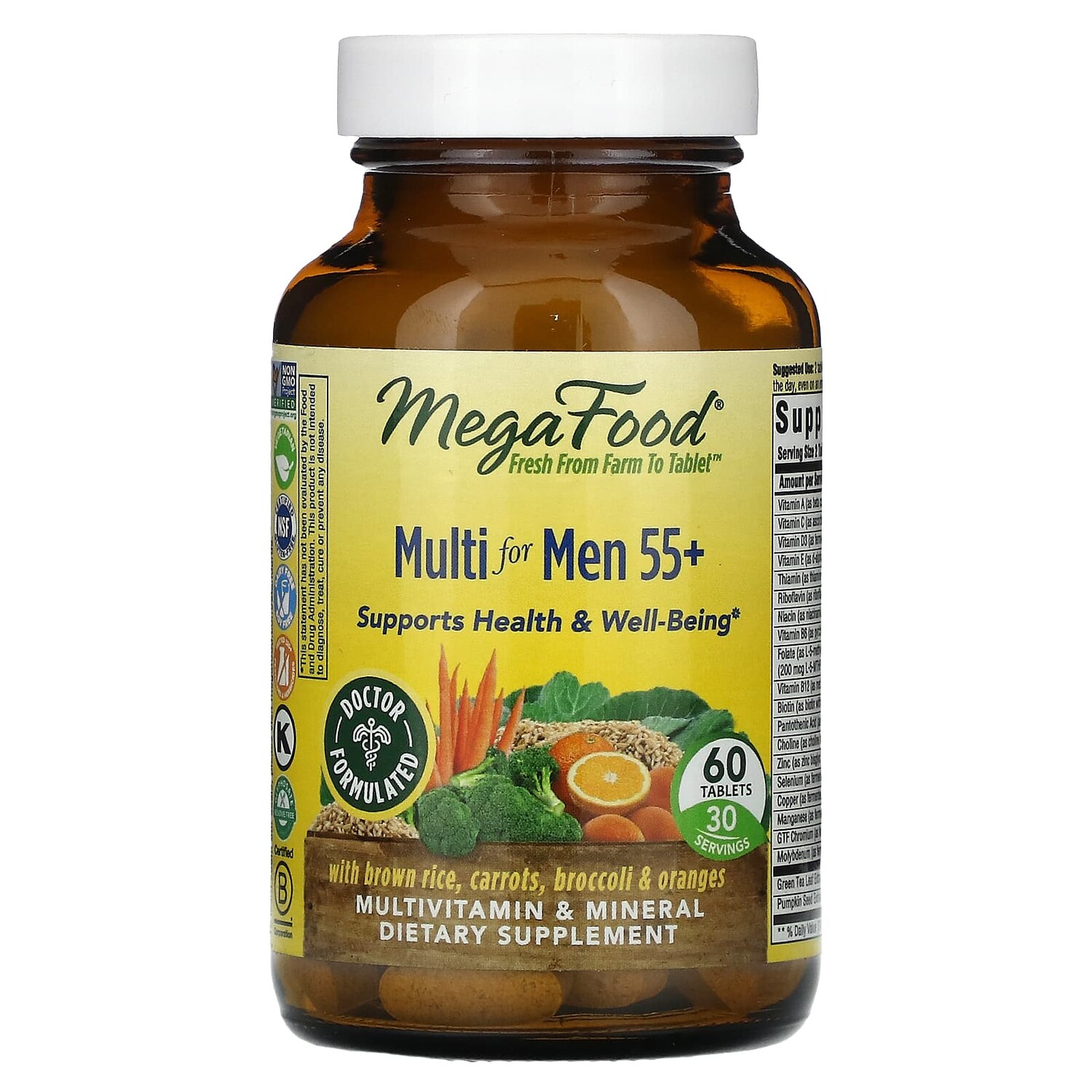 

Мультивитамины для мужчин старше 55 лет, 60 таблеток, MegaFood
