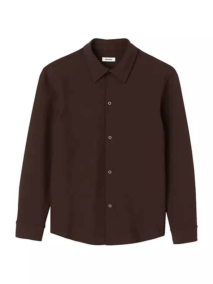 

Рубашка с длинным рукавом Sandro, цвет dark brown