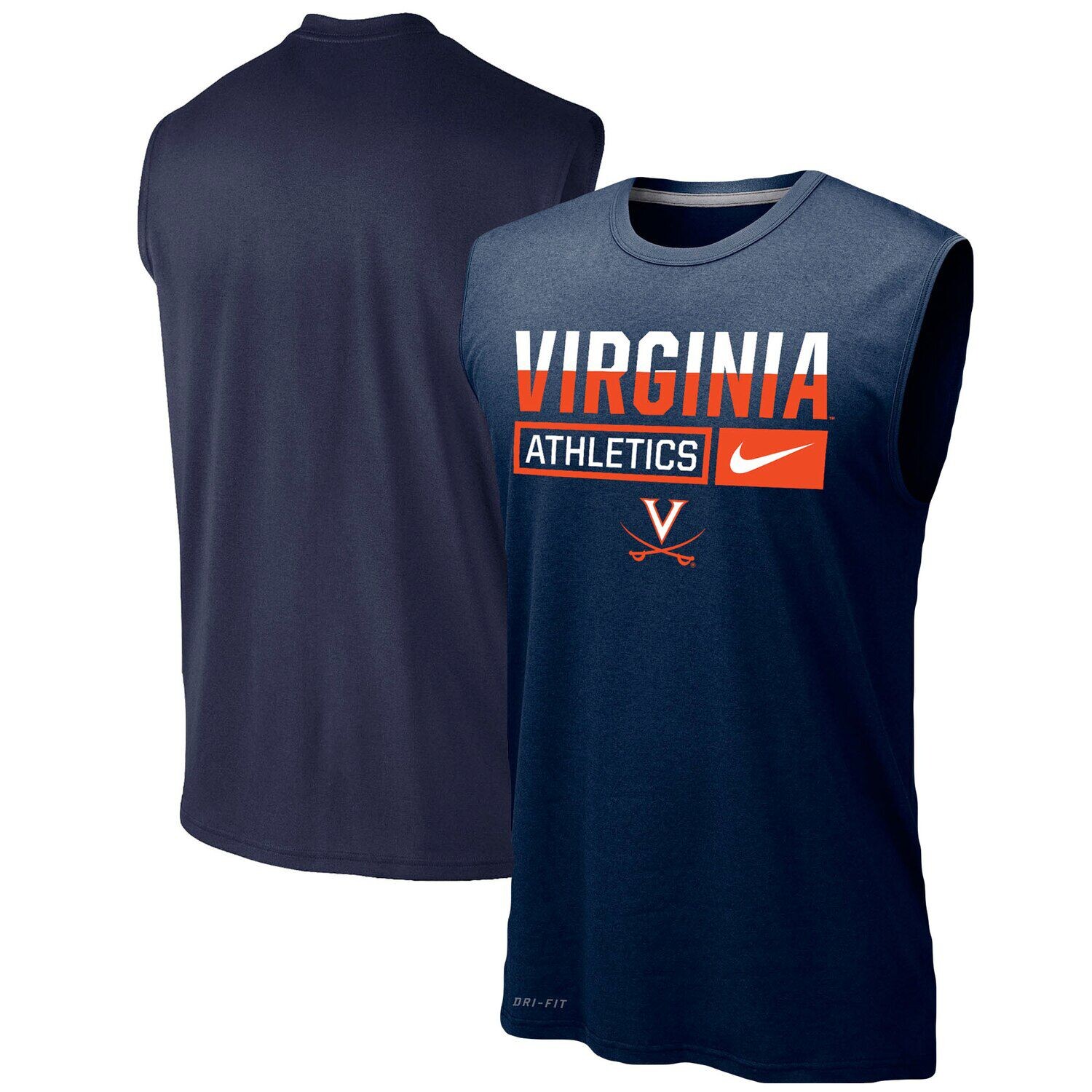 

Мужская темно-синяя майка Virginia Cavaliers с надписью Drop Legend Performance Nike, Синий