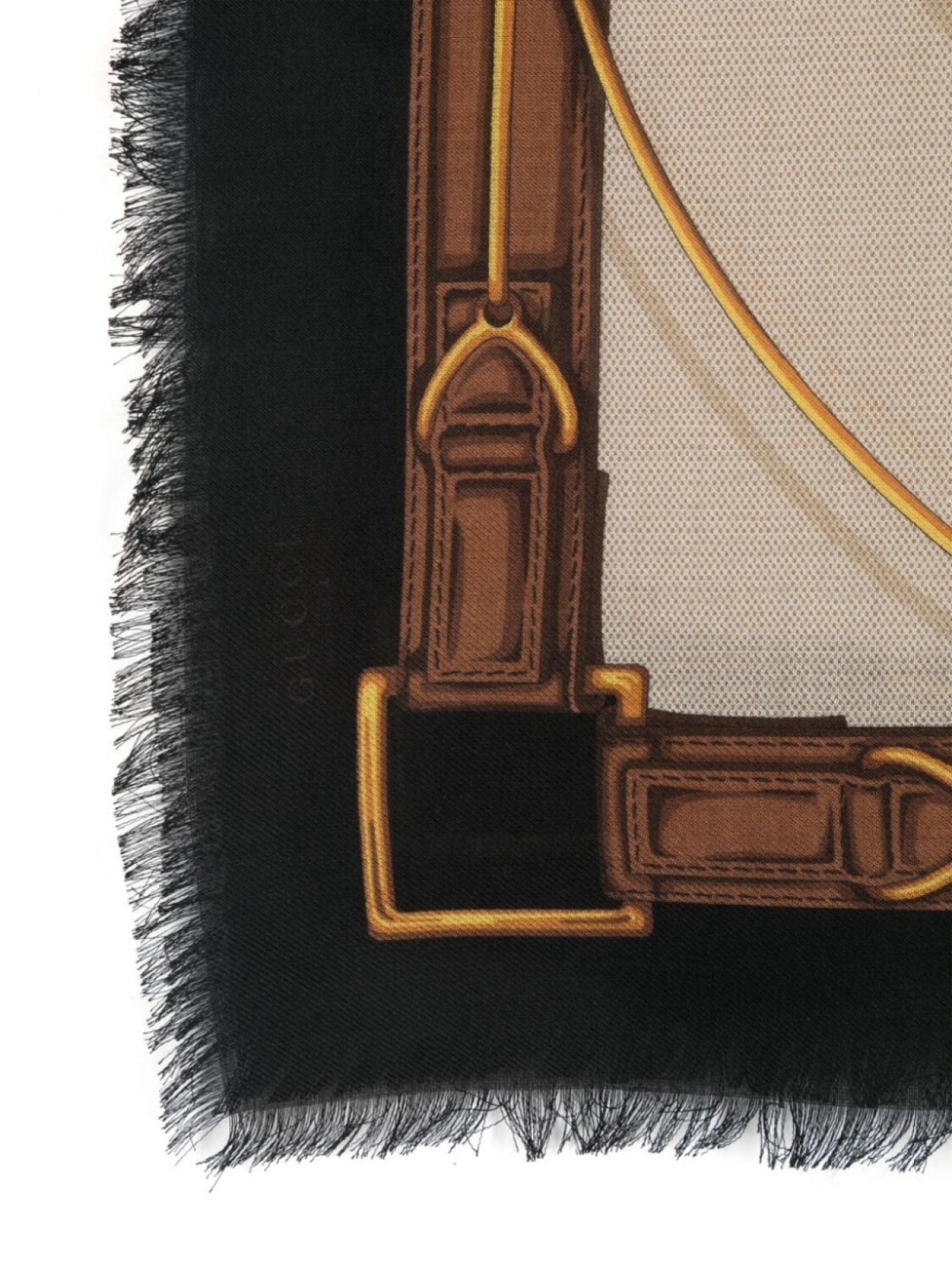 

Gucci шарф SL Circle Belts с бахромой, нейтральный цвет