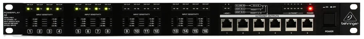 

16-канальный модуль ввода Behringer Powerplay P16-I