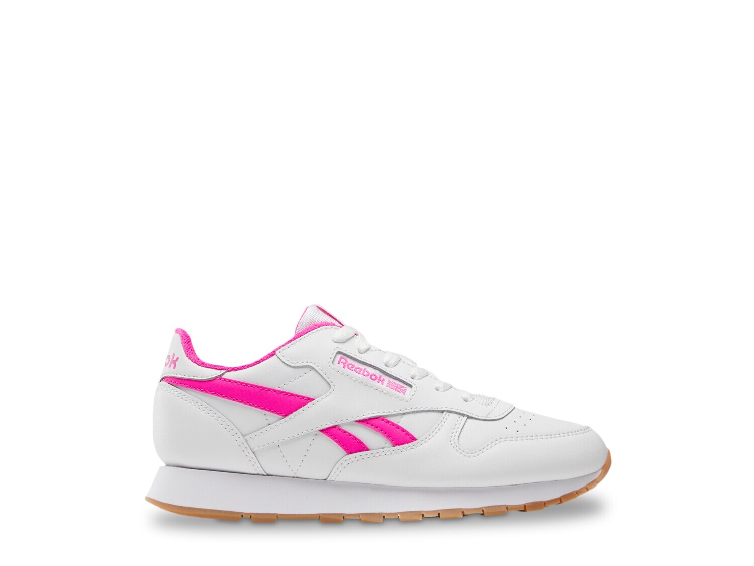 

Кроссовки Reebok Classic Leather, белый/розовый