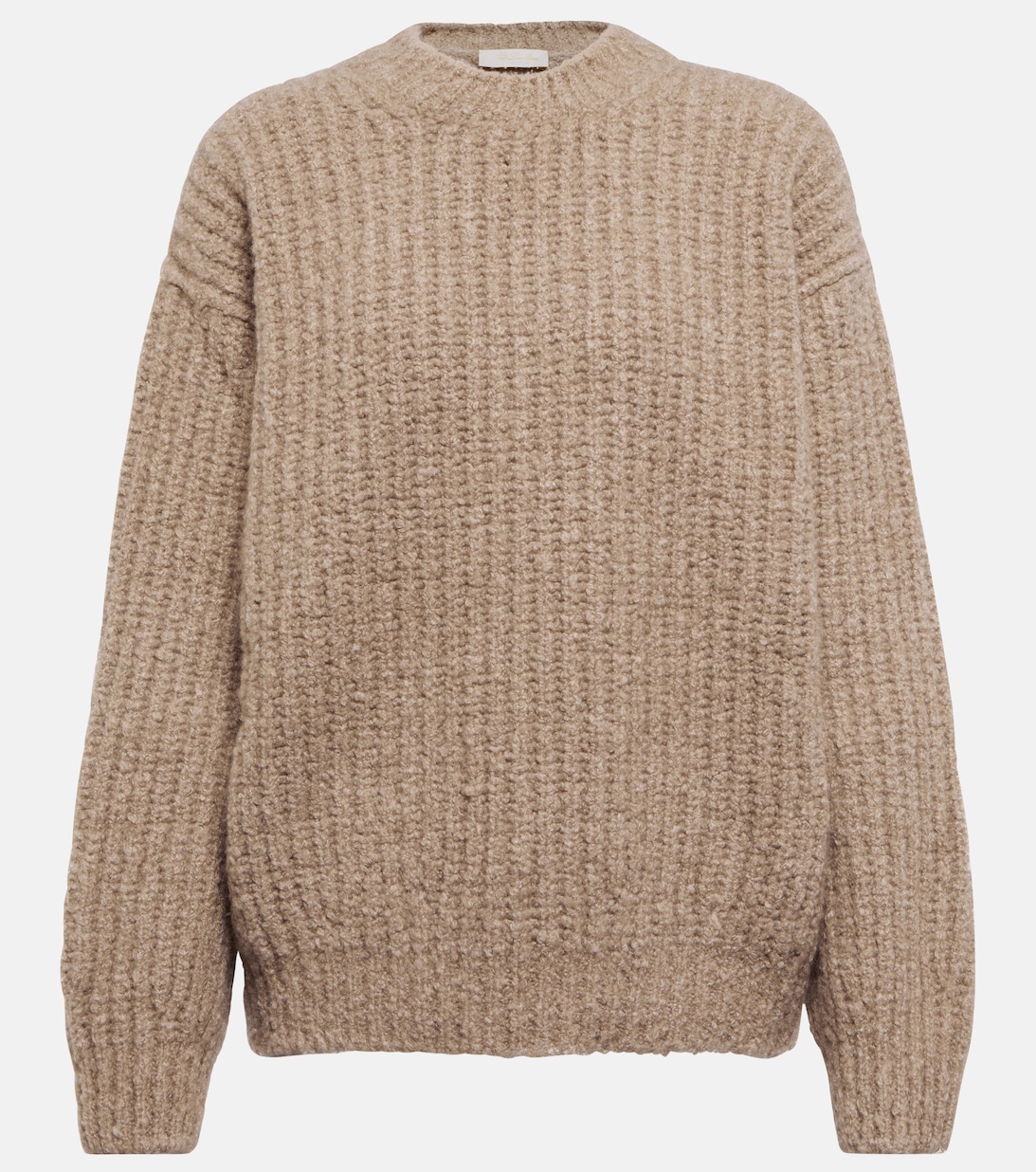 Кашемировый свитер в рубчик LORO PIANA, коричневый