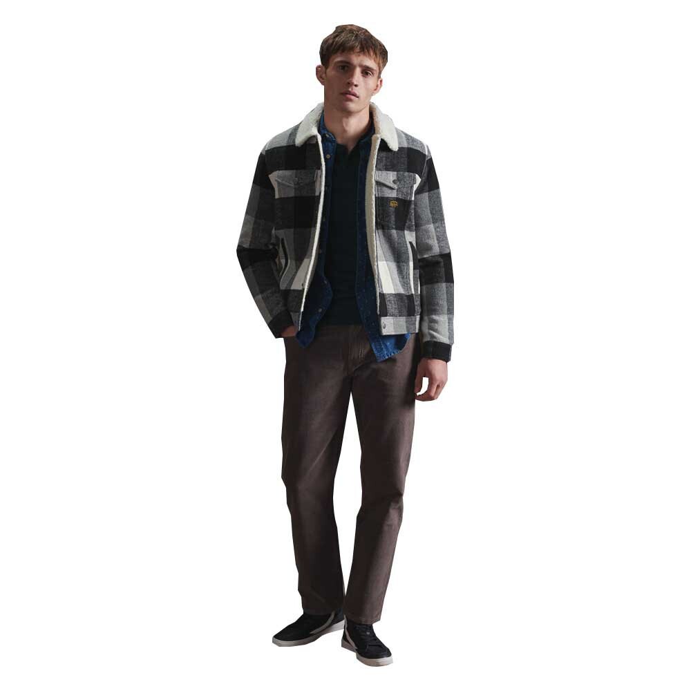 

Куртка Superdry Highwayman Wool Sherpa Trucker, белый