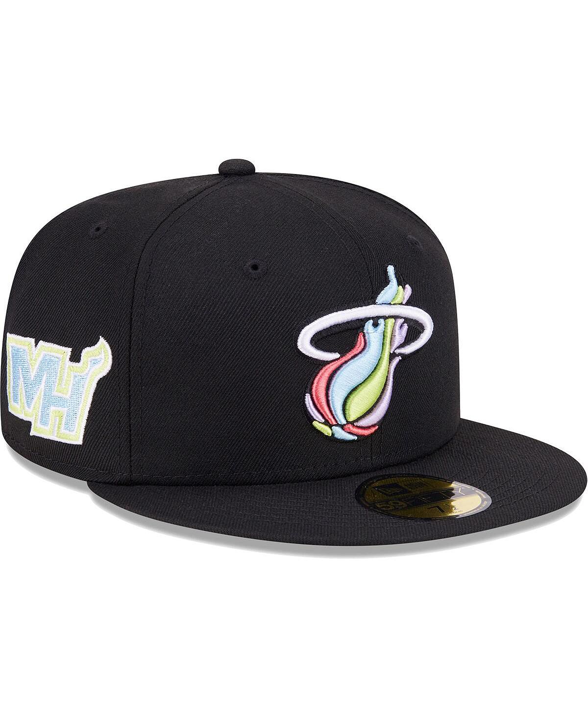 

Мужская черная приталенная шляпа Miami Heat Color Pack 59FIFTY New Era