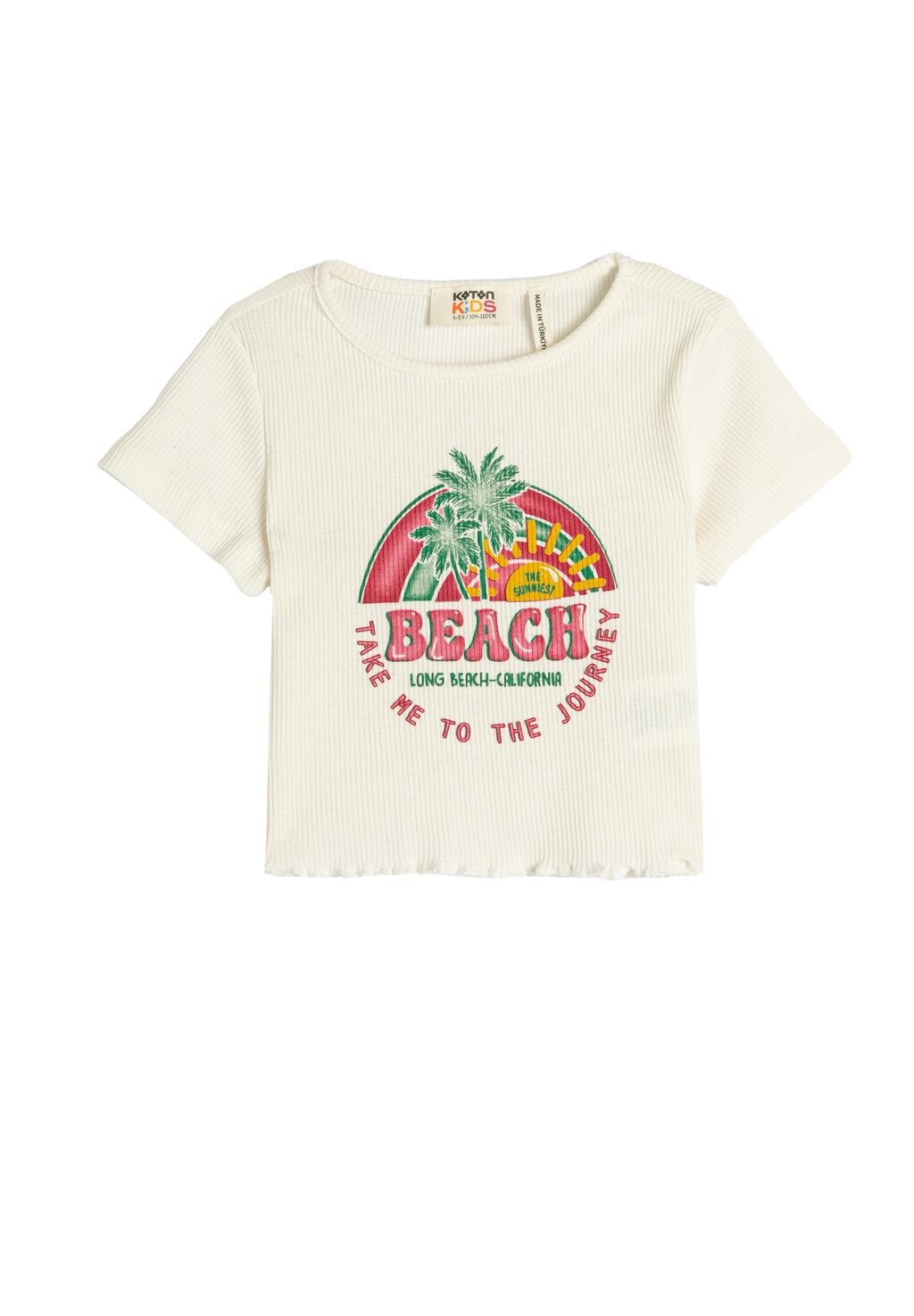 

Футболка с принтом CREW NECK SHORT SLEEVE Koton, цвет ecru