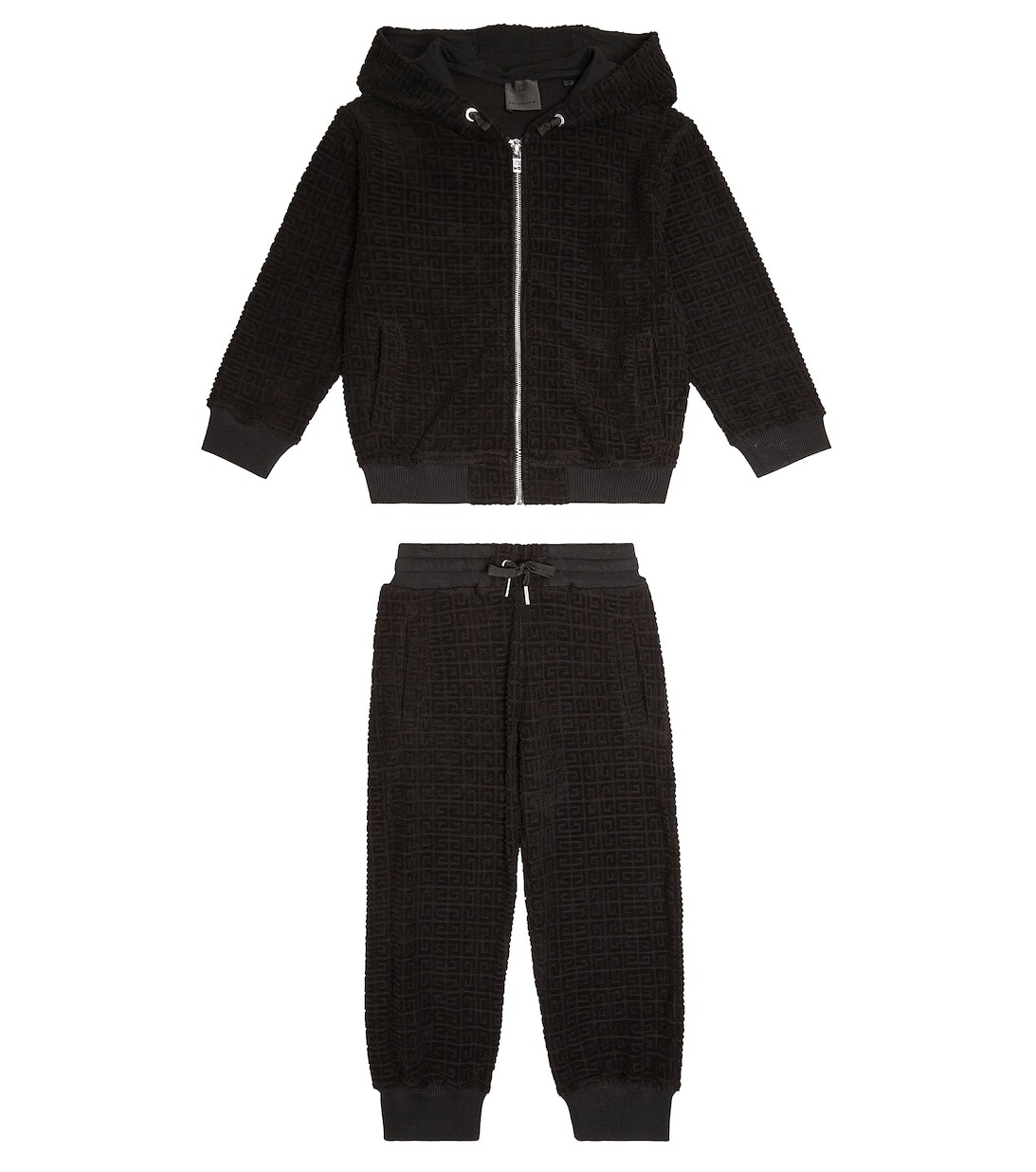 

Толстовка из хлопка 4G и спортивные штаны Givenchy Kids, черный