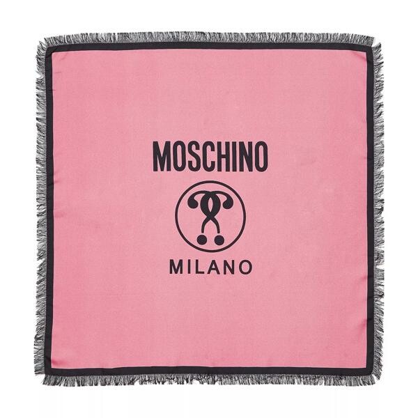 

Шарф scarf 65x65 cm pink/red Moschino, черный