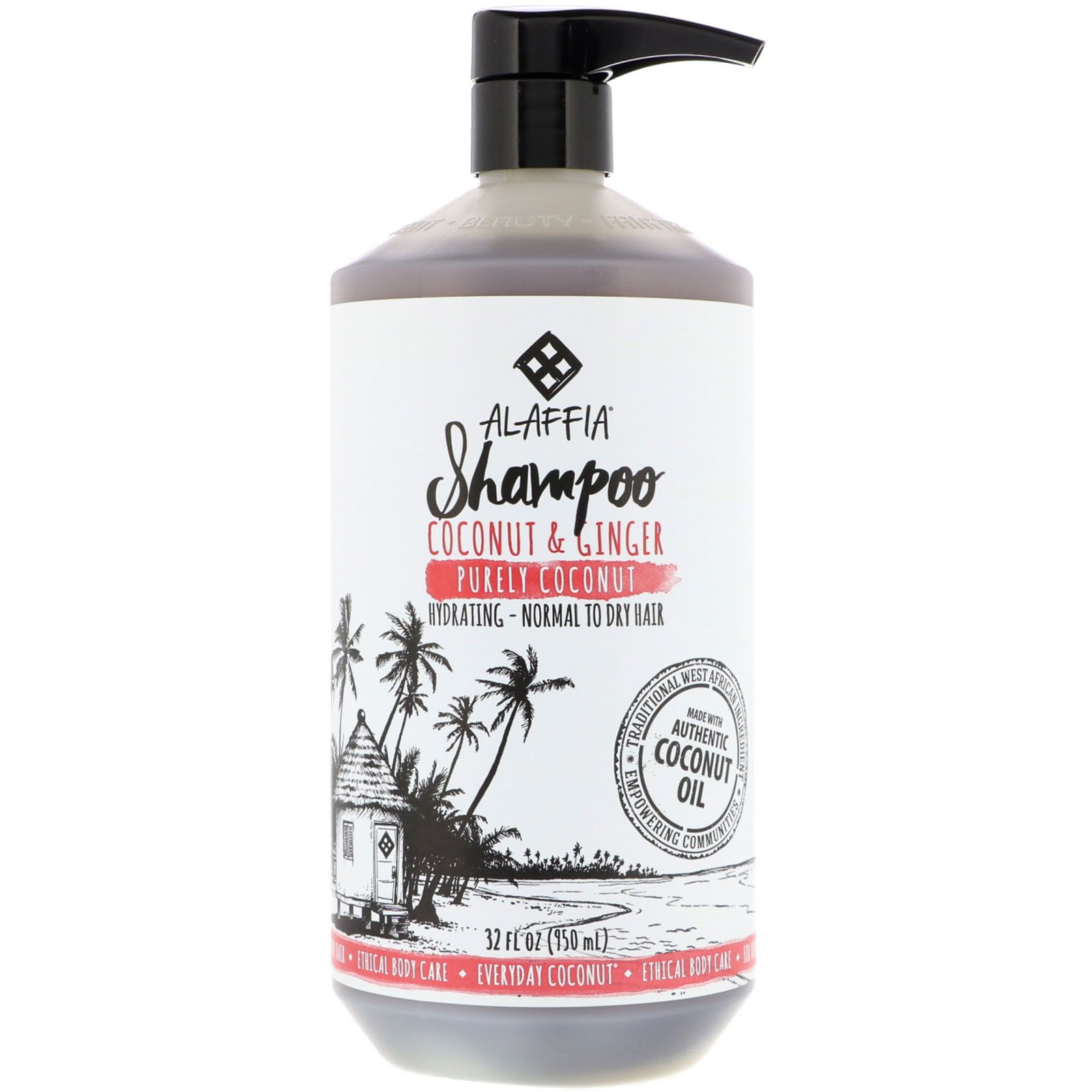 Everyday Coconut Shampoo Hydrating Normal to Dry Hair Purely Coconut 32 fl oz (950 ml) everyday coconut night cream purely coconut 12 fl oz 354 ml