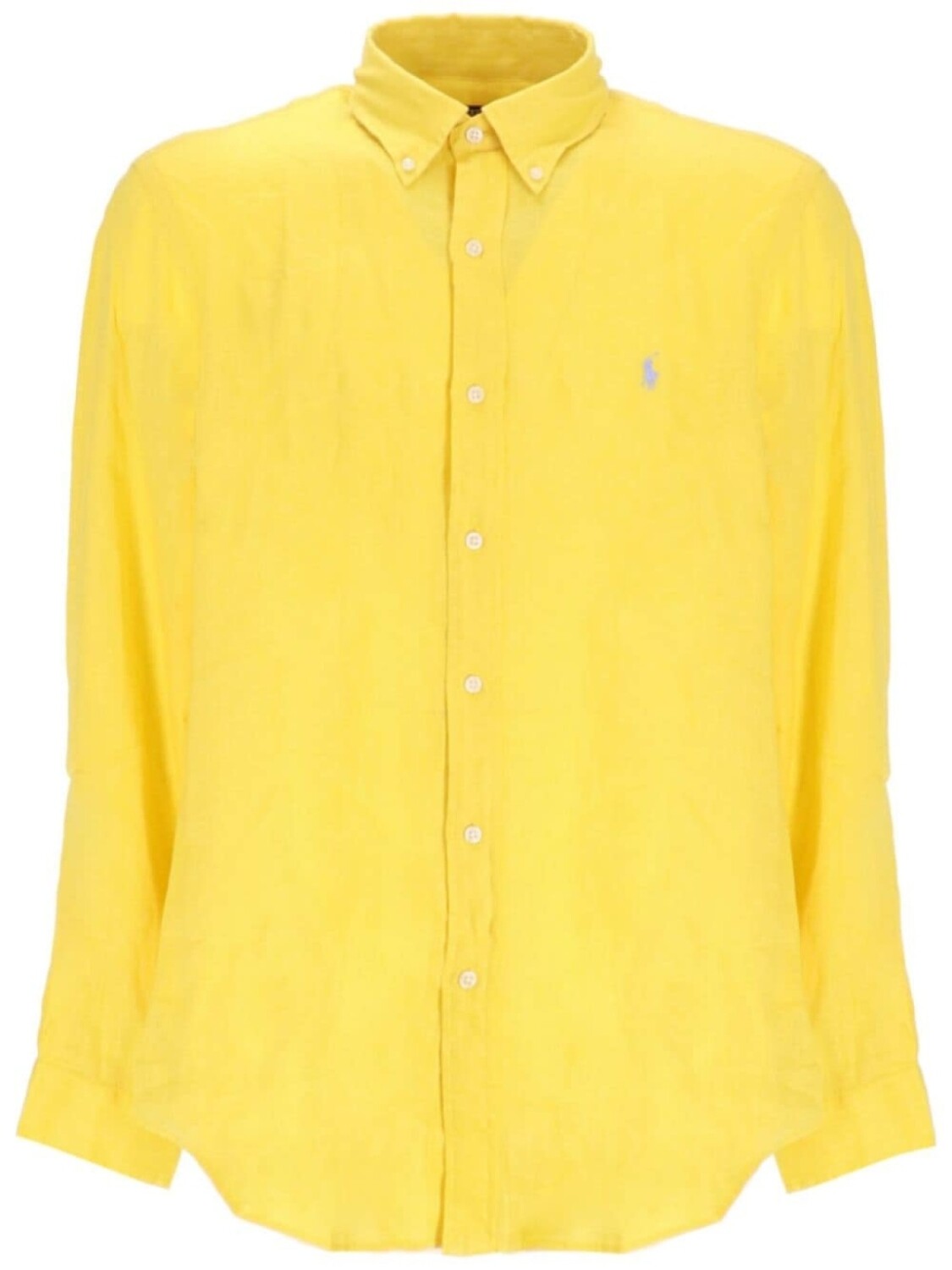 

Polo Ralph Lauren льняная рубашка с логотипом Polo Pony, желтый
