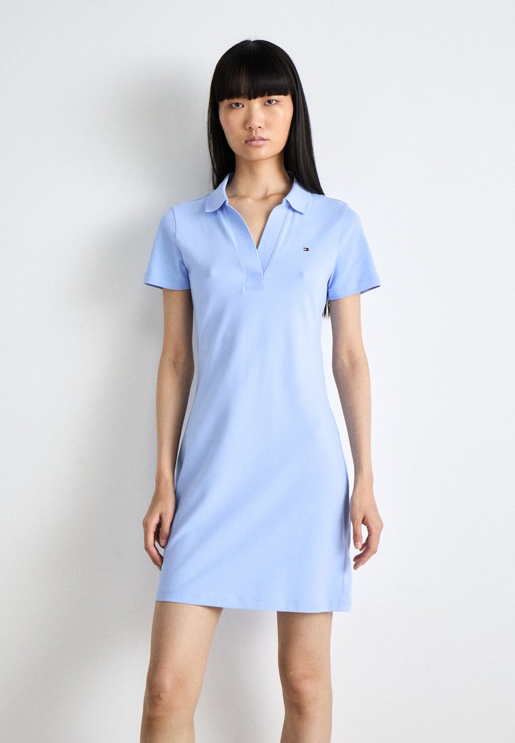 

Платье из джерси Slim Open Dress Tommy Hilfiger, сосуд синего цвета