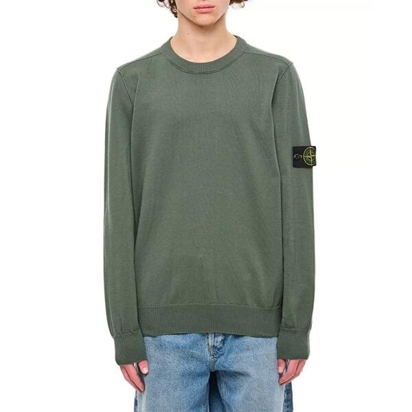 Свитер crewneck sweater Stone Island, зеленый толстовка stone island crewneck sage зеленый