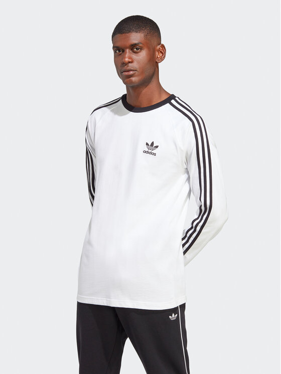 Облегающий крой с длинными рукавами Adidas, белый