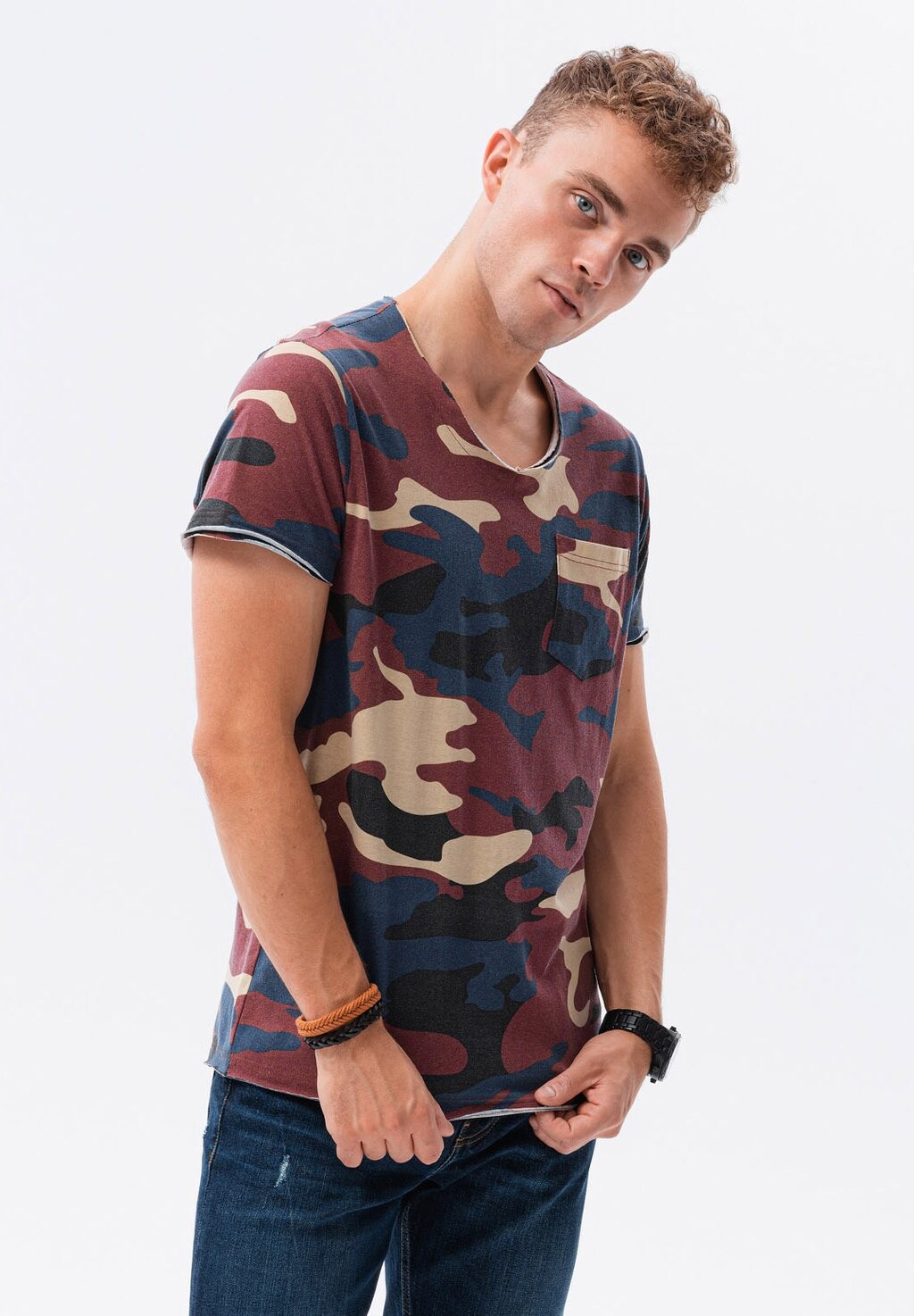 

Футболка с принтом Camo Ombre, цвет blue camo