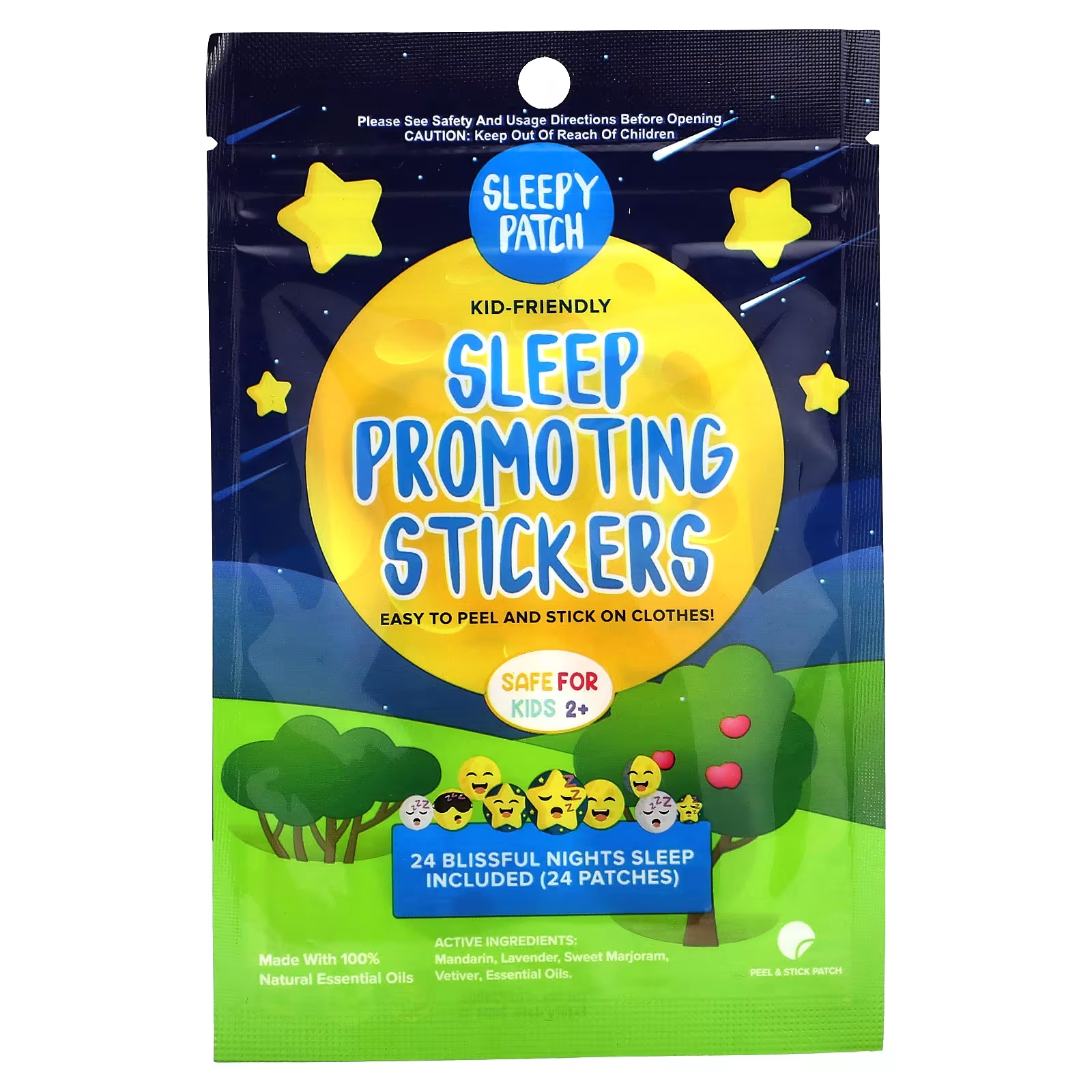 Наклейки для сна Sleepy Patch для детей от 2 лет, 24 упаковки NATPAT relaxium natural sleep aid supplement for longer