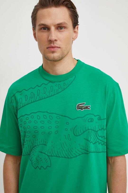 

Хлопковая футболка Lacoste, зеленый