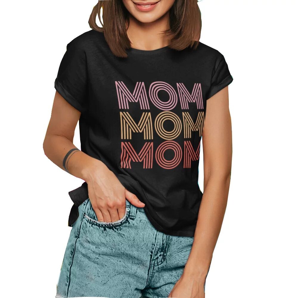 

Футболка Mom — подарок на День матери лучшей маме Onetify, черный