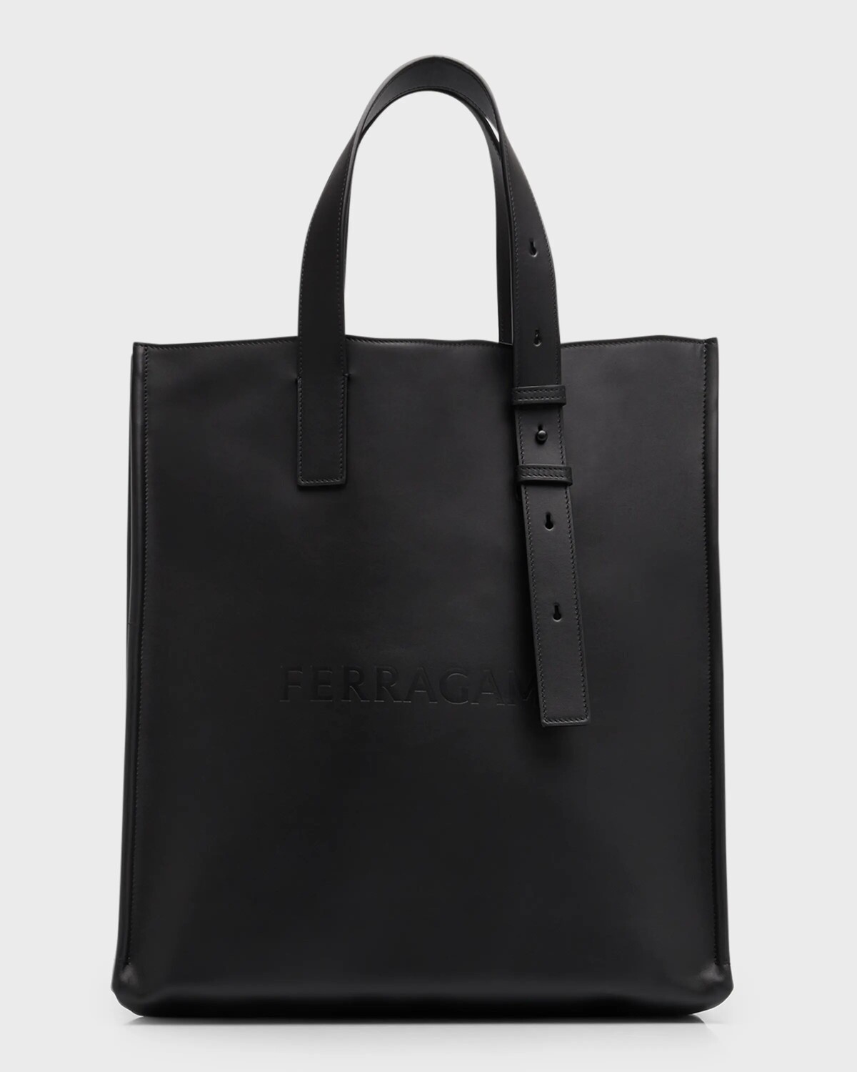 

Мужская кожаная большая сумка Ferragamo, цвет Nero