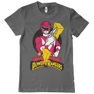Футболка Power Rangers Red Ranger Pose, серый фигурка металлическая power rangers red ranger 10 см