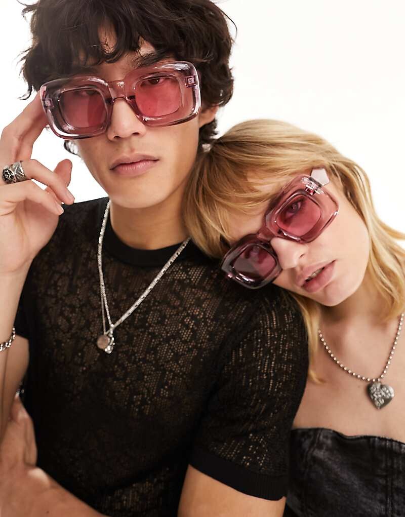

Фиолетовые квадратные солнцезащитные очки Jeepers Peepers