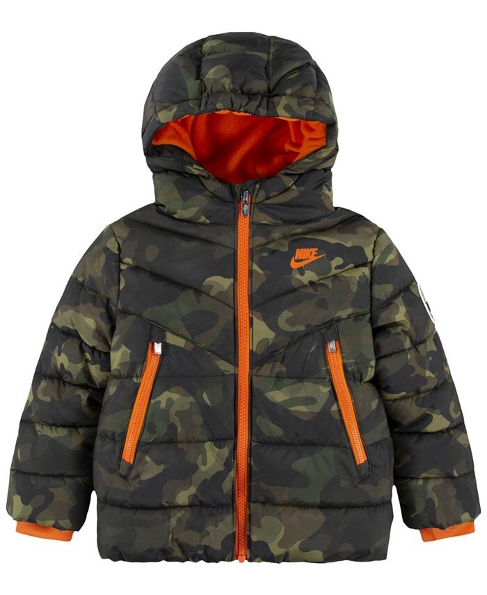 

Пуховик в цветных блоках для мальчиков Windrunner для новорожденных Nike, мультиколор