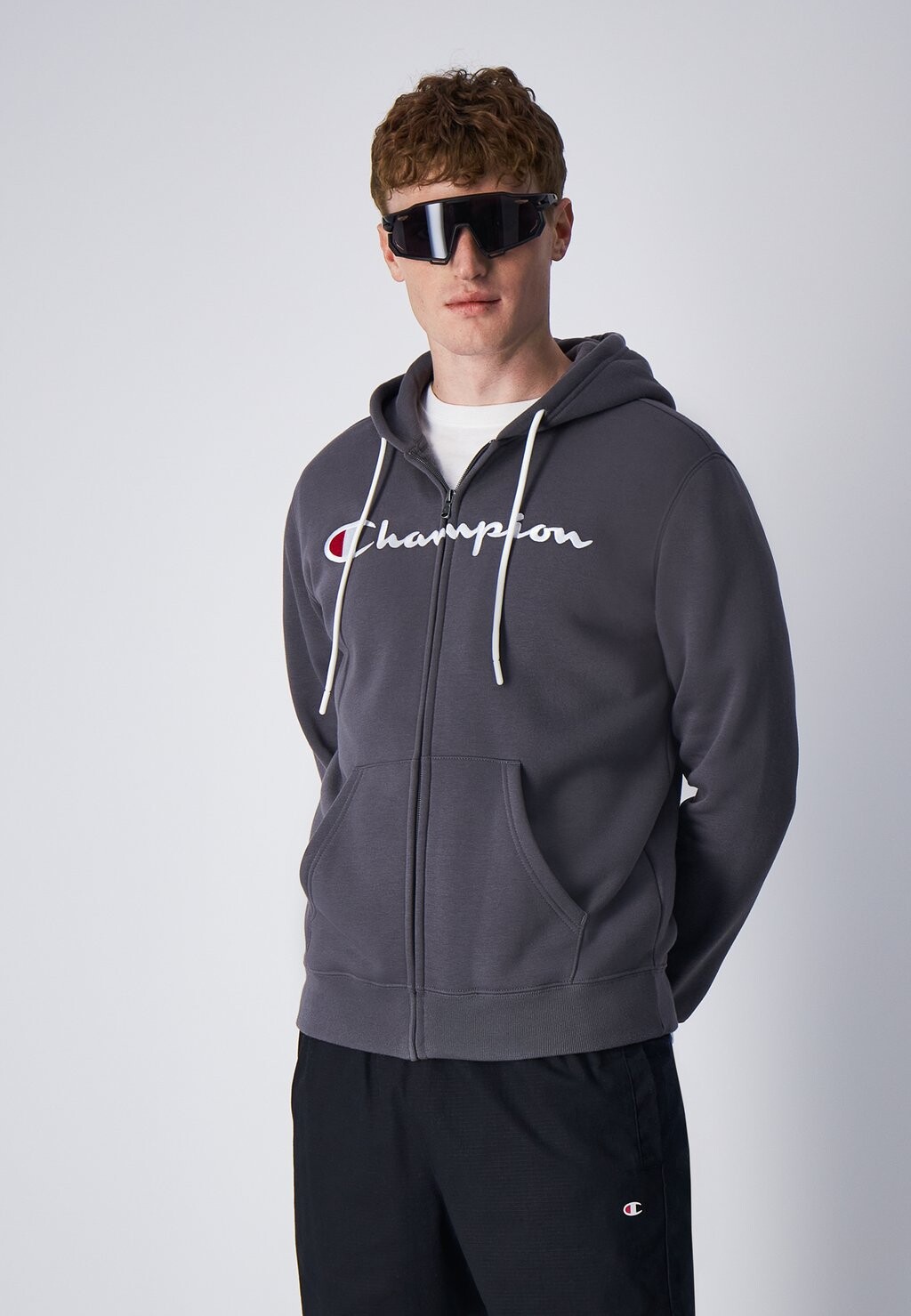

Толстовка на молнии Classic Large American Logo Champion, цвет dark grey