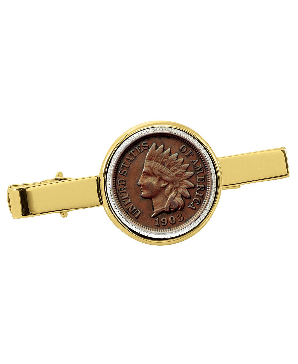 Зажим для галстука в виде монеты «Индийский пенни» American Coin Treasures twelve constellation lucky gold coin aries commemorative coin