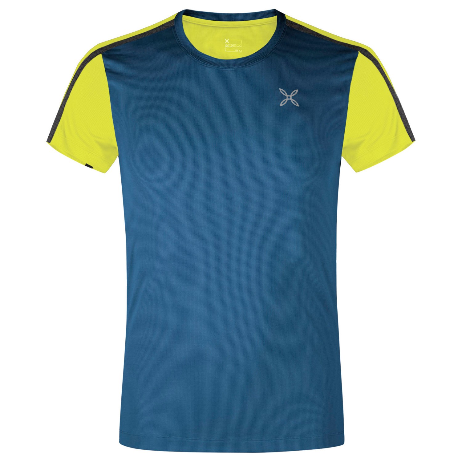 Беговая рубашка Montura Shadow T Shirt, цвет Deep Blue/Verde Lime цена и фото
