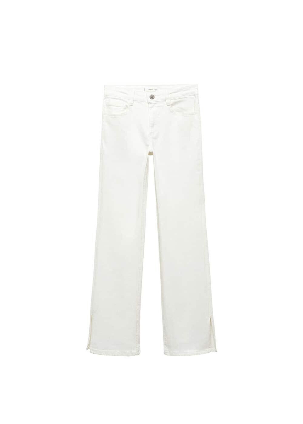 

Расклешенные джинсы MANGO TEEN Slitflar, пестрый белый