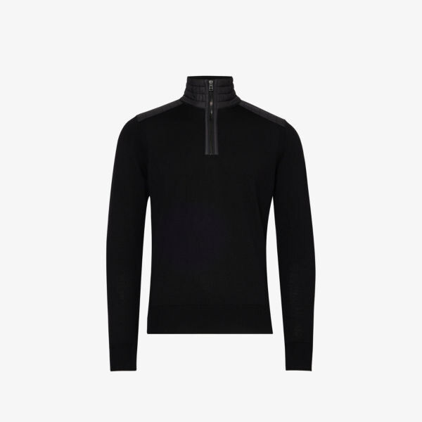 

Шерстяная толстовка прямого кроя с молнией в четверть Kilmington Belstaff, черный