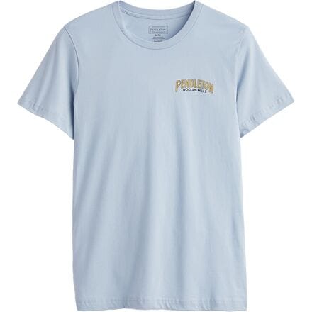 цена Винтажная футболка с рисунком подковы мужская Pendleton, цвет Light Blue/Gold