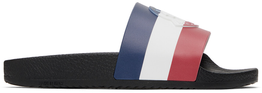 

Детские черные шлепанцы Basile белые Moncler Enfant