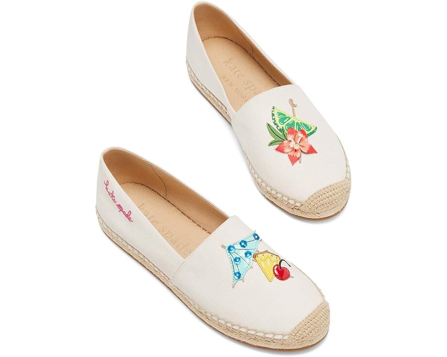

Туфли на плоской подошве Kate Spade New York Tiki Time Espadrilles, цвет Cream