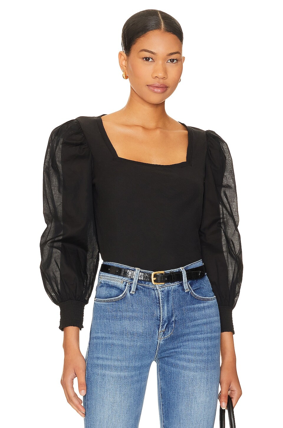 

Футболка Nation LTD Laura Square Neck Femme, цвет Jet Black