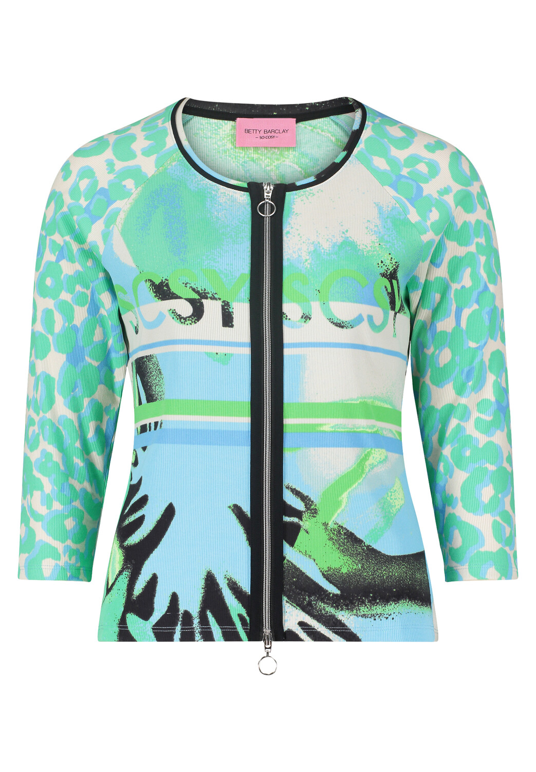

Кардиган Betty Barclay Shirtjacke mit Rippenstruktur, цвет Green/Blue