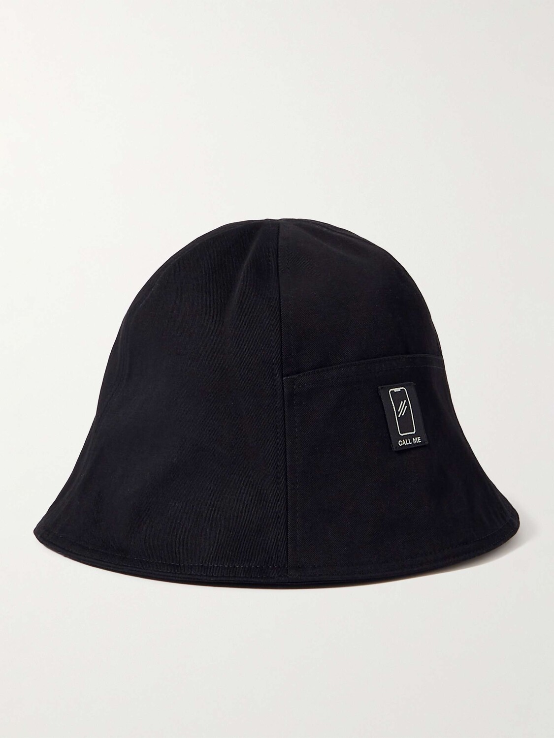 

Панама-ведро из хлопкового твила с аппликацией логотипа Bernard ACNE STUDIOS, черный