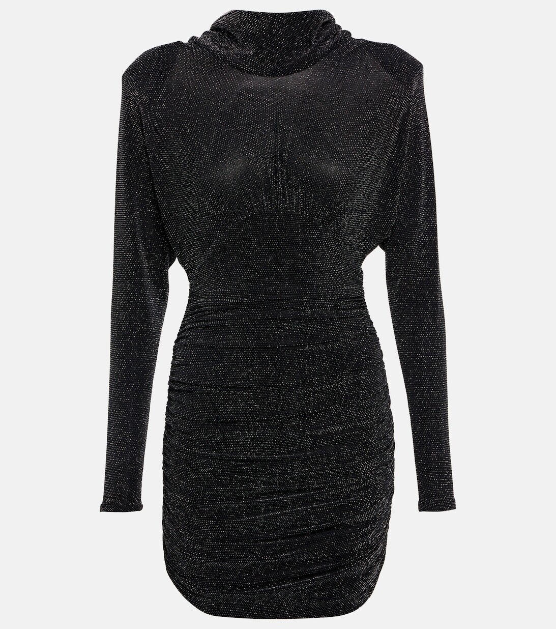 

Мини-платье ламе SAINT LAURENT, черный