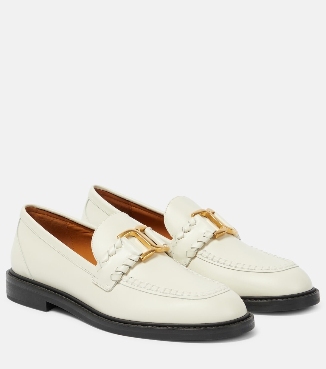 

Кожаные лоферы marcie Chloé, белый