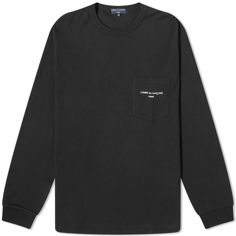 

Футболка с длинным рукавом и карманом с логотипом Comme Des Garçons Homme, черный
