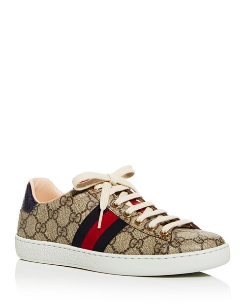 

Женские низкие кеды Ace GG Supreme Gucci, цвет Tan/Beige